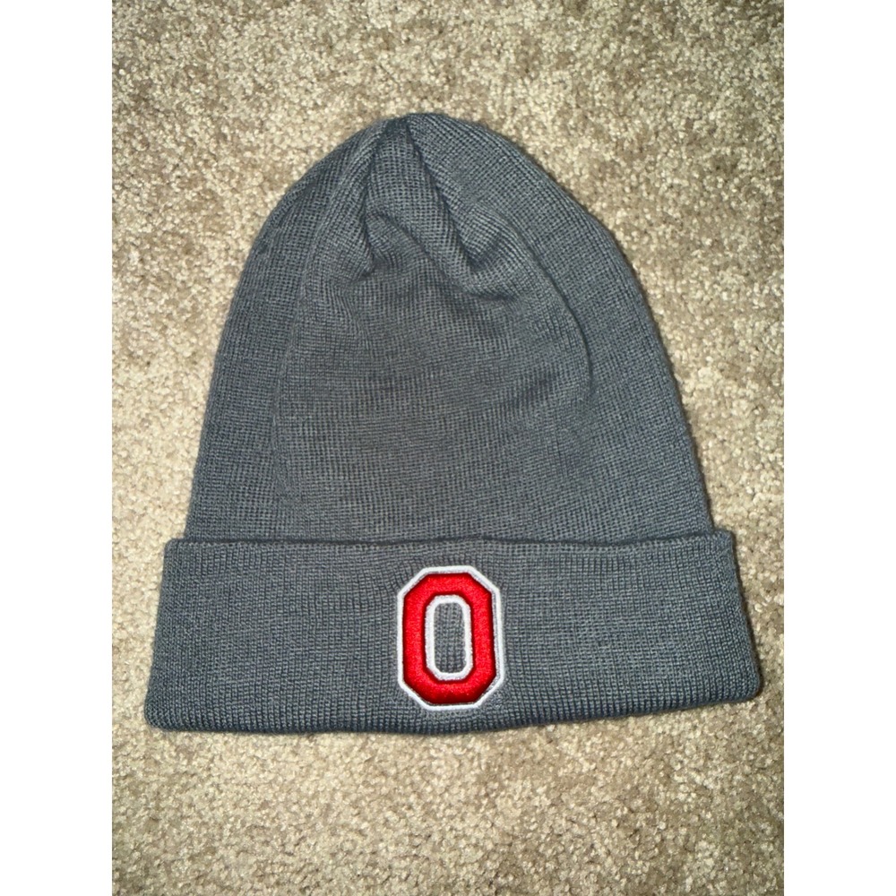 Ohio State Beanie Hat Unisex OSFM Grey Excellent Buckeyes NCAA Football Fan